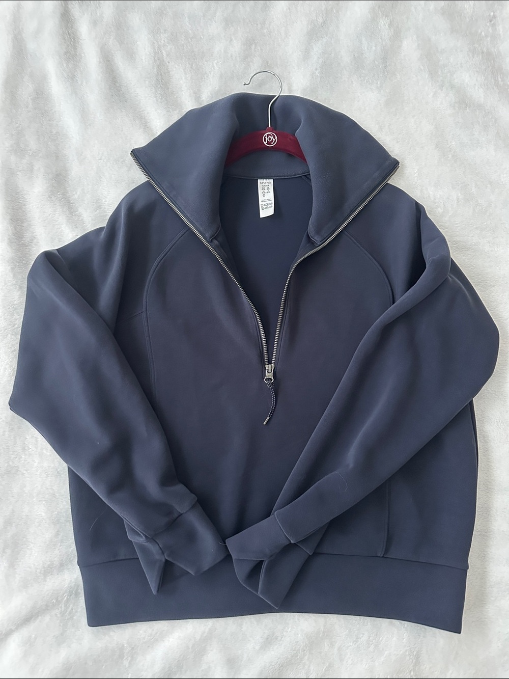 Spanx Air Essentials Half Zip Pullover Timeless Navy Size S - Picture 7 of 10
